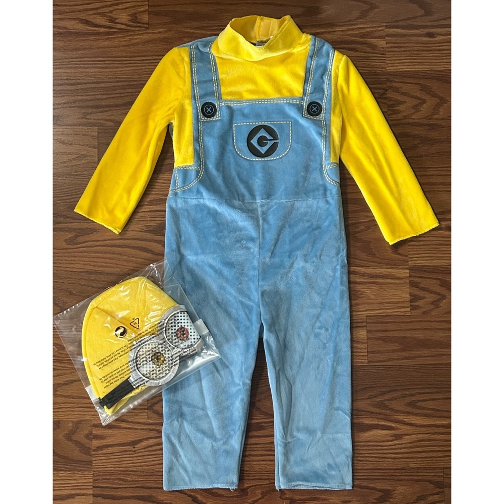 Toddler Minions BOB Jumpsuit Halloween Costume Size S(2T) NIP